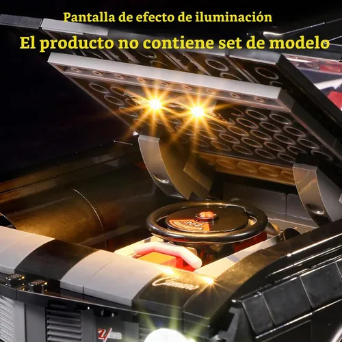 Vista 7 de GEAMENT Kit de luces LED compatible con Lego Chevrolet Camaro Z28 - Juego de iluminación para modelo Creator 10304 (modelo no incluido)