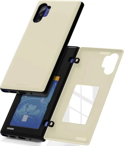 Vista 31 de GOOSPERY Parachoques magnético para puerta compatible con Galaxy Note 10, estuche tipo billetera con tarjetero, cierre automático por iman, funda