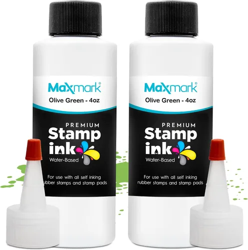 Vista 65 de MaxMark Premium - Tinta de recarga con punta de control en botella para sellos autoentintados, color negro - 1 onza