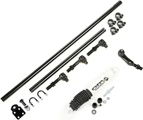 Vista 3 de Rugged Ridge Kit de dirección, amortiguador, resistente 18050.88 Compatible con Jeep Cherokee, Grand Cherokee y Wrangler 4.0L 1984-2006