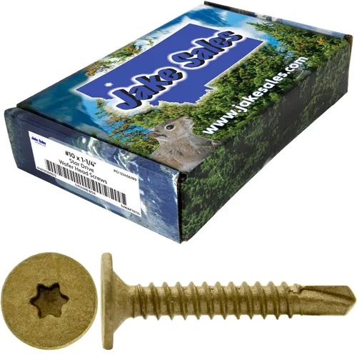 Vista 6 de 10-16 x 1-1/4 pulgadas de madera a metal - Tornillo TEK autorroscante estrella/TORX Drive - 1 libra - 139 tornillos