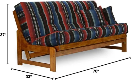 Vista 2 de Arden futon – Juego de Full Size, marco para, Premium 8" colchón, Taos Ruby