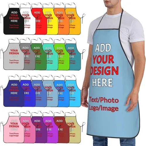 Vista 14 de Delantales personalizados con tu imagen, texto, foto, logotipo, diseña tus propios delantales para jardinería, cocina, cocina