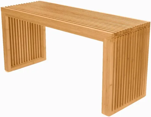 Vista 11 de APRTAT Banco de Comedor de Bambú, Banco de Mesa de Cocina Interior de 35 Pulgadas Decoración de Granja, Banco Zapatero de Entrada, Banco Exterior