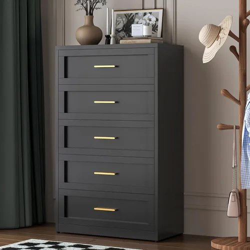 Vista 15 de LCAOPC Cómoda metálica negra de 3 cajones para dormitorio, cómoda ancha para armario, cómoda de metal, cómoda y cómoda para sala de estar, pasillo