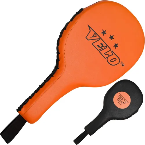 Vista 3 de VELO Taekwondo Kick Pad de cuero de microfibra doble patada duradera almohadillas de golpe Kickboxing Entrenamiento Combate Deportes Karate Target