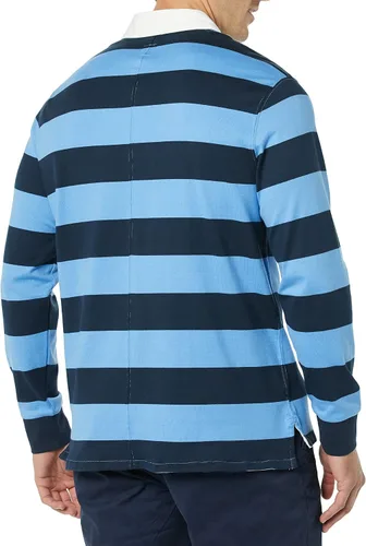 Vista 2 de Tienda Essentials Men's Organic Cotton Long Sleeve Rugby Top (Previously Tienda Aware)