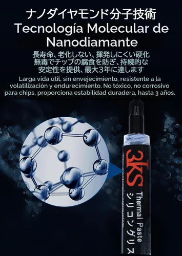 Vista 6 de 3KS Pasta térmica CPU 0.35 oz, herramienta de cinta de compuesto térmico de 12.8 W, pasta térmica para procesador para todos los enfriadores CPU GPU