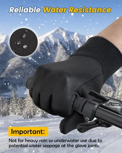 Vista 6 de Winter Gloves for Men Women Cold Weather - Touchscreen Gloves for Running