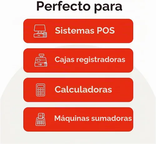 Vista 12 de Rollos de papel de impresora de punto de servicio y caja registradora de 3 pulgadas x 128 pies Blanco