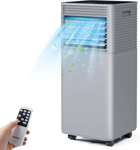 Vista 10 de GOFLAME Aire acondicionado portátil, potente unidad de CA de 8000 BTU con control remoto y 4 ruedas universales, enfriador de aire 3 en 1