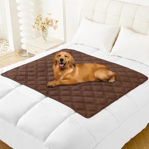 Vista 83 de Smiry Funda impermeable para cama de perro, manta reversible para mascotas para sofá Manta suave lavable para perro, funda a prueba de fugas