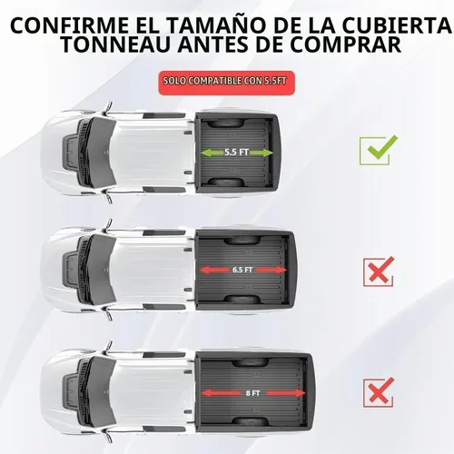 Vista 2 de Cubierta rígida de tres pliegues F150 Tonneau para Ford F-150 2015