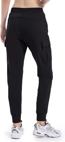 Vista 3 de HARTPOR Pantalones deportivos con forro polar para mujer, pantalones cargo de senderismo, resistentes al agua, pantalones deportivos de invierno