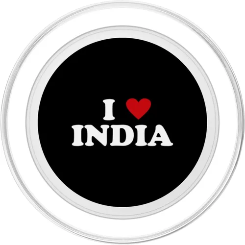 Vista 2 de Country Heart Pride - Funny I Love India PopSockets MagSafe PopGrip for iPhone