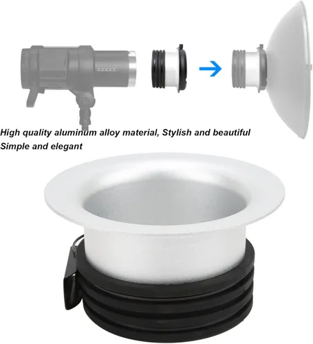 Vista 2 de ASHATA Softbox Speedring Inserto para luces compactas, Speedring, montaje de luces, anillo adaptador de luz de fotografía para cajas de luz suaves