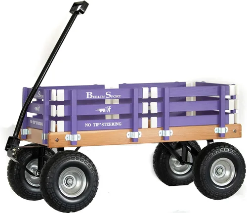 Vista 10 de Carreta Deportiva Berlin Flyer - Modelo F410 - Fabricada por Amish en Ohio, EE. UU. - Neumáticos antipinchazos de 10 pulgadas (Azul)