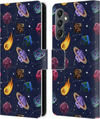 Vista 218 de Head Case Designs Officially Licensed Carla Morrow Colorful Space Dice Patterns Leather Wallet Case Compatible with Samsung Galaxy A07 4G