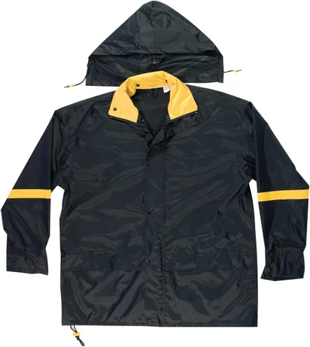 Vista 2 de CLC Custom Leathercraft Rain Wear R103M Traje de lluvia de nailon negro de 3 piezas, talla M