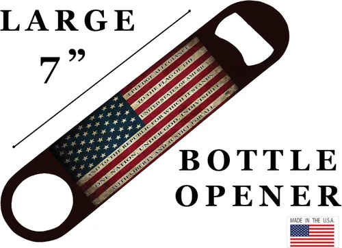 Vista 3 de Bandera de Estados Unidos Promesa de lealtad Abrebotellas Velocidad Regalo resistente Patriótico Estados Unidos de América EE.UU