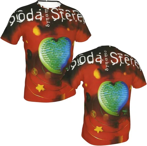Vista 6 de Soda Stereo Dynamo T Shirt Mens Summer Tee Casual Short Sleeve 3D Print T-Shirts