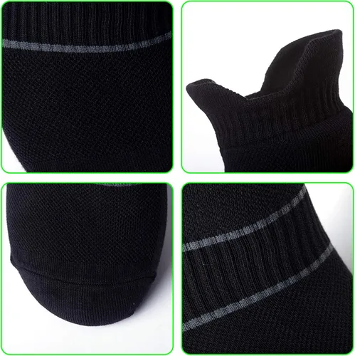 Vista 4 de Calcetines deportivos de algodón de secado rápido para hombre con control de olores y de corte bajo