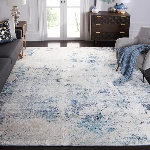Vista 13 de SAFAVIEH Aston Collection - Alfombra decorativa, 2 x 5 pies, gris claro y gris, diseño abstracto moderno, no desprende pelusa y de fácil cuidado