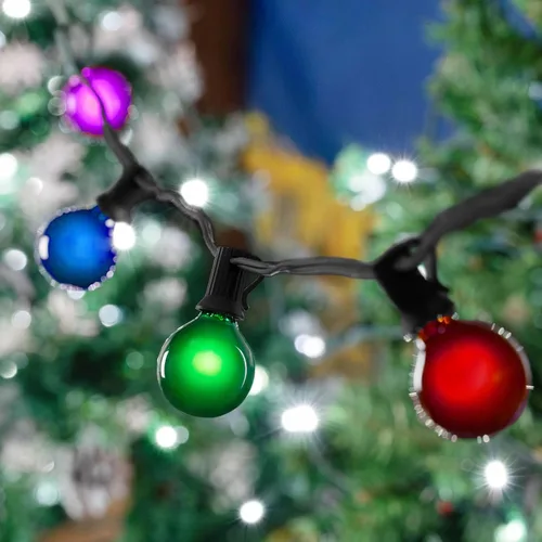 Vista 5 de Novelty Lights Paquete de 25 tiras de luces multicolor G40 para exteriores