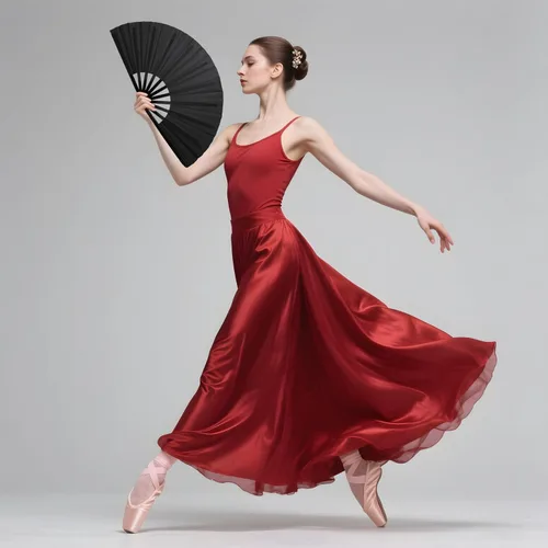 Vista 3 de QIRMIZI Abanico plegable grande de 10 piezas para rave de mano, abanicos para Kung Fu, Tai Chi, Danza, Festivales de Música, Carnavales, bodas, Negro