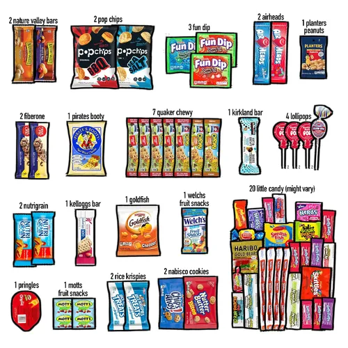 Vista 2 de Paquete Canopy Snacks, deluxe, paquete saludable, variedad surtida, mezcla de aperitivos de frutas, barras de granola, palomitas de maíz, frituras