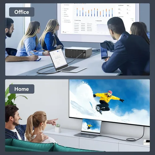 Vista 7 de Estación de acoplamiento para MacBook Pro Air, estación de acoplamiento USB C de doble monitor, adaptador HDMI dual para Mac MacBook Pro con 2 HDMI