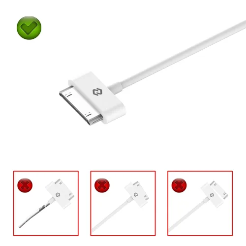 Vista 5 de Cable USB de sincronización y carga JETech compatible con iPhone 4/4s, iPhone 3G/3GS, iPad 1/2/3, iPod, 1 metro (blanco)
