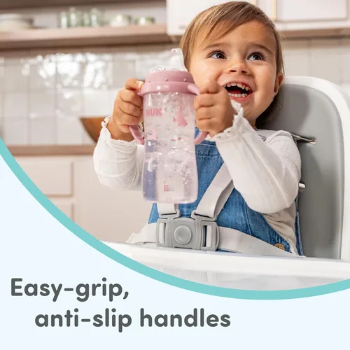 Vista 5 de NUK - Vaso para aprender a beber, para bebés de 8 meses en adelante, colección exclusiva de Amazon, con frutas y animales divertidos, de 10 onzas