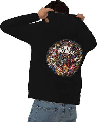 Vista 6 de LOTIKS Mr Bungle - Sudadera con capucha para hombre, casual, manga larga, sin botones