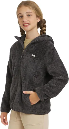 Vista 11 de Eddie Bauer Chaqueta con capucha de sherpa de imitación de pelo alto Quest para niñas Verde azulado