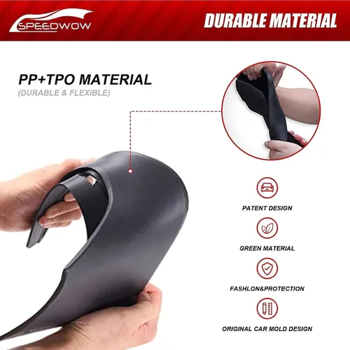 Vista 4 de SPEEDWOW Protector de neumáticos F-150 2015-2020 para barro, sin necesidad de taladrar agujeros (juego de 4)