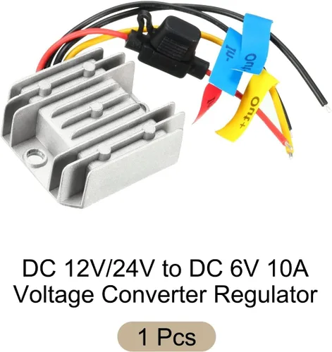 Vista 5 de Regulador convertidor de CC a CC, transformador de conversión impermeable, [para camiones y automóviles] - CC 12V/24V (9V - 35V) a DC 6V 10A 6V 10A