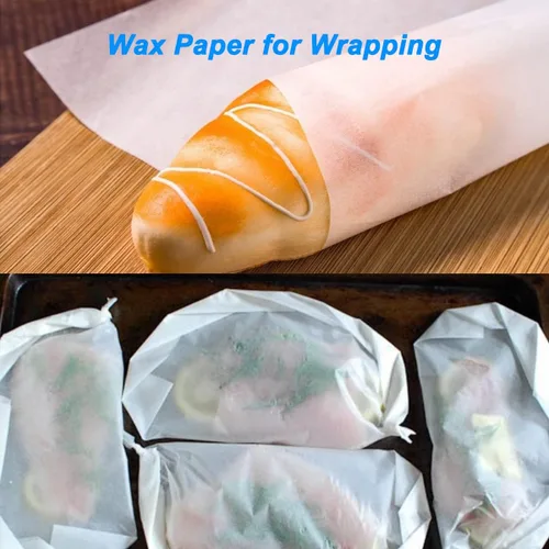 Vista 6 de Rollo de papel pergamino antiadherente para hornear, papel encerado reutilizable de grado alimenticio impermeable y a prueba de aceite, 12 pulgadas