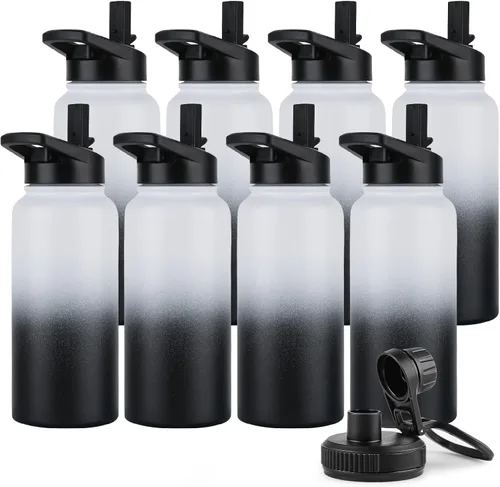 Vista 13 de DOMICARE Botella de agua para niños de 16 onzas para la escuela, de acero inoxidable, con aislamiento al vacío de doble pared, botella de agua