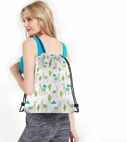 Vista 4 de Exóticos tópicos cactus con cordón bolsas mochila bolsa de gimnasio, Multi-a162, Mochilas de viaje