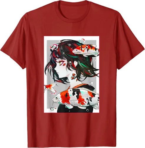 Vista 69 de Camiseta de anime anime japonés estético Otaku Negro