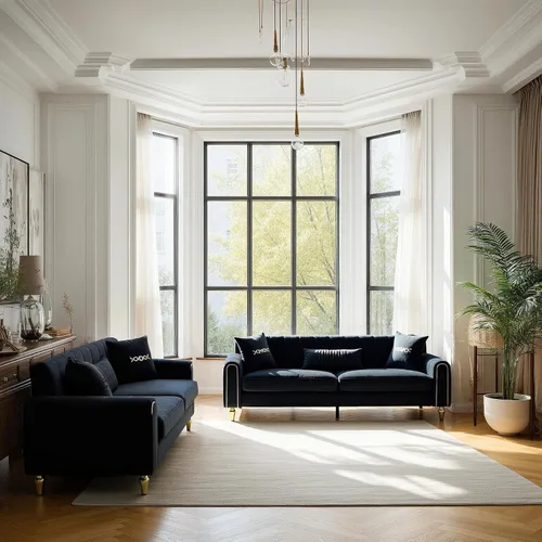 Vista 3 de Sofá de terciopelo de 87.5 pulgadas, sofá de 3 plazas para sala de estar, cómodo y moderno, con 9 almohadas suaves y patas de metal, decoración