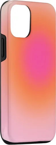 Vista 3 de Funda estética para iPhone 12/12 Pro rosa y naranja con gradiente bonito