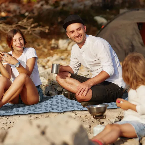 Vista 8 de Colchoneta de dormir ultraligera para acampar – Colchoneta ligera para mochileros – Colchón inflable y compacto