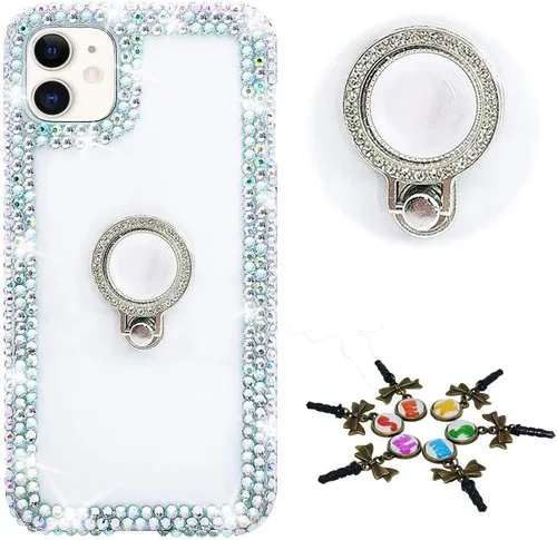 Vista 39 de Sparkle - Funda para teléfono compatible con Samsung Galaxy Z Flip 2 5G - Elegante - Funda 3D hecha a mano con diseño de diamantes de imitación