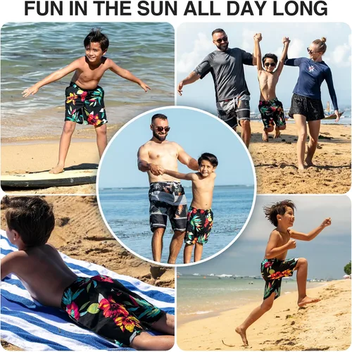 Vista 14 de Kanu Surf Traje de baño Yolo de secado rápido UPF 50+ para niños