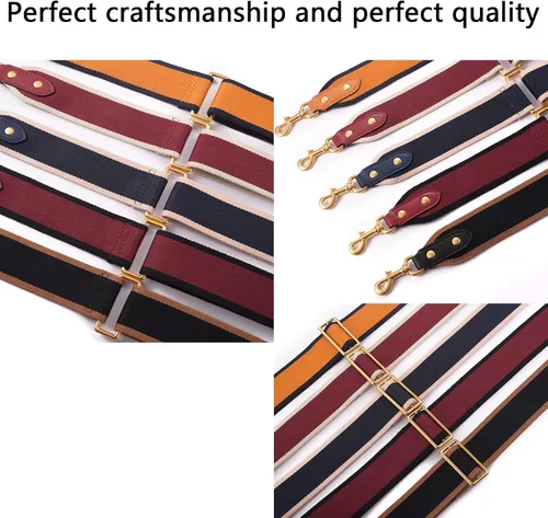 Vista 6 de GOXTECH Purse Strap Replacement Crossbody Handbag Stripe Wide Adjustable
