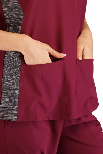 Vista 6 de Minty Mint - Conjunto de ropa médica para mujer, cuello en V, con paneles de ventilación, XS