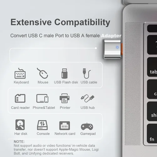 Vista 11 de Duyasurs Paquete de 6 adaptadores USB C a USB, transferencia de datos de alta velocidad, adaptador USB C macho a USB 3.0 hembra OTG para iPhone 17