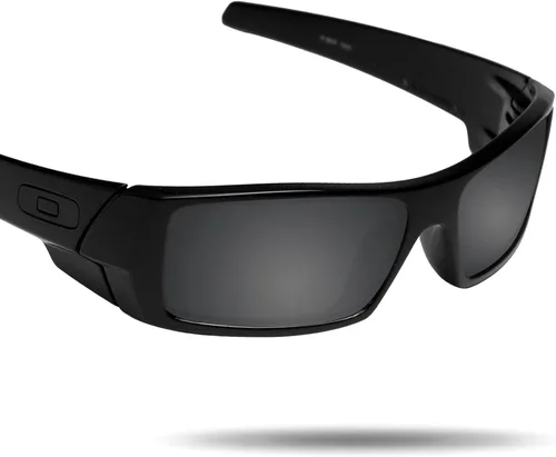 Vista 2 de Fiskr Lentes de repuesto polarizadas para gafas de sol Oakley Gascan 4 pares Pack Negro y metálico plateado y azul hielo y rojo fuego 0